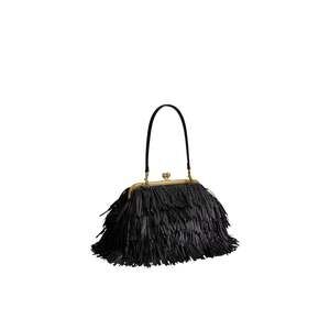 COACHKisslock Frame Bag 27 Straw Fringe Clutch Bag NWT - great gift!